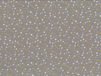 Baumwollstoff 145cm  Sterne Hintergrund taupe 