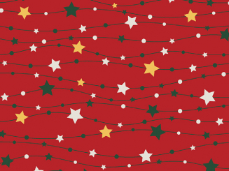 Baumwollstoff 145cm Stterne rot -bunt 