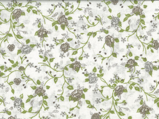 Baumwollstoff bedruckt 145cm Ranke/Blumen-taupe 