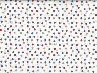 Baumwollstoff bedruckt 145cm Punkte-rot/blau 