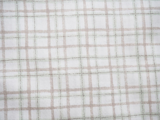 Baumwollstoff bedruckt 145cm karo-beige-grün 