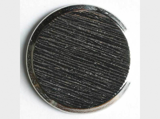 Blazerknopf, vollmetall, strukturiert, flach mit schmalem 