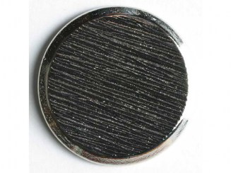 Blazerknopf, vollmetall, strukturiert, flach mit schmalem 