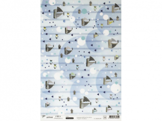 boat and fisch allover-A4 transparent, 5er Pack 