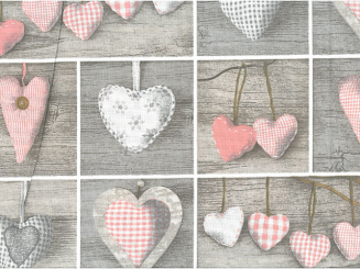 Canvas-Stoff 280cm breit Herzen-rosa 