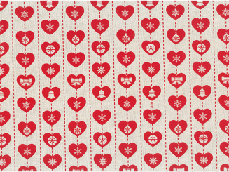 Canvas-Stoff 280cm breit Herz-rot-Geschenk 