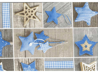 Canvas-Stoff 280cm breit Herzen-Sternblau 