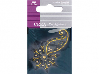 Crea Motion: Blume schwarz-Stickers, handmade 