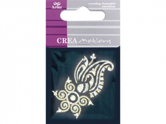 Crea Motion: Blume weiss-Stickers, handmade 