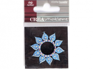 Crea Motion: Blume blau-perle-Stickers 