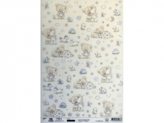 Creamotion Baby Bär blau-A4, transparent, 5er Pack 