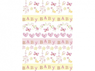 Creamotion Baby Linien rosa-A4, selbstklebend, 5er Pack 