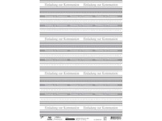 Creamotion Kommunion silber-A4,selbstklebend,5er Pack 