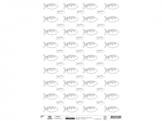 Creamotion Konf-Kom. silber Fische-A4,selbstklebend,5er Pack 