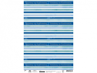 Creamotion Konfirmation blau-A4,selbstklebend, 5er Pack 