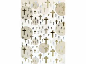 Creamotion Kreuz gold-A4, selbstklebend, 5er Pack 