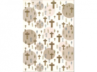 Creamotion Kreuz gold-A4, transpaerent, 5er Pack, 