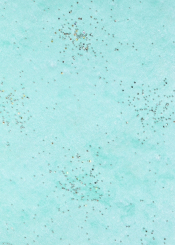 CREApop® Brilliant-Papiervlies türkis/silber, 25 cm 