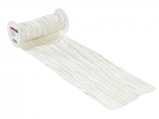 CREApop® Fripé Dekoband 20 cm breit, weiss 