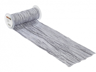 CREApop® Fripé Dekoband 20 cm breit, silber 