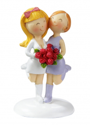 CREApop® Hochzeitspaar Frauen, 9 cm 