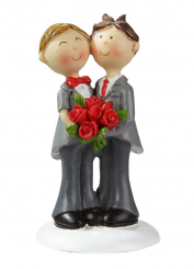 CREApop® Hochzeitspaar Männer, 9 cm 