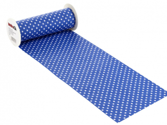 CREApop® Tischband gepunktet, 20 cm breit, blau 