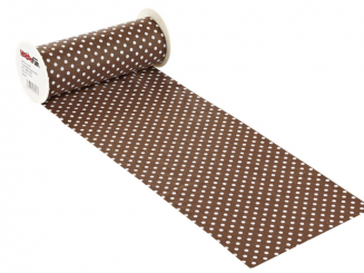 CREApop® Tischband gepunktet, 20 cm breit. braun 