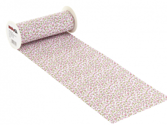 CREApop® Tischband.Blümchen, 20 cm breit, rose 