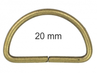 D-Ring 20 mm altgold 