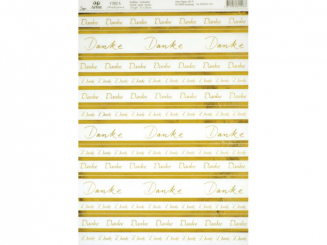 Danke, gold - transp.-A4, transparent, 5er Pack2 