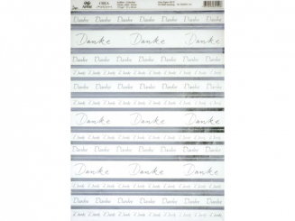 Danke, silber - transp.-A4, transparent, 5er Pack2 