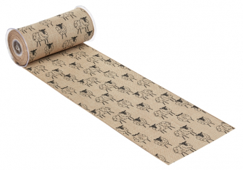 Dekostoff Leinen-optik Schäfchen, 20 cm breit 