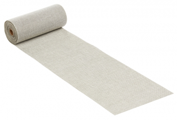 Dekostoff Leinen-optik hellgrau-meliert, 20 cm breit 