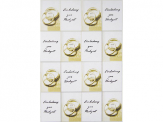 Doppelringe Einladung 210x297mm 5er Pack 