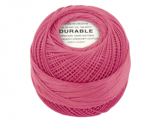 Durable Taschentuch Häkelgarn pink