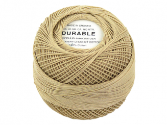 Durable Taschentuch Häkelgarn cappucino