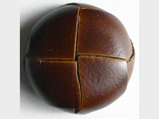 Echter Lederknopf mit unterbrochener Oberfläche - Größe: 18mm - Farbe: 