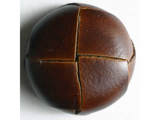 Echter Lederknopf mit unterbrochener Oberfläche - Größe: 20mm - Farbe: 