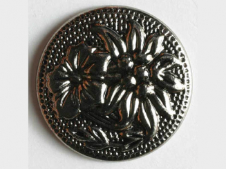 Edelweissknopf, Kunststoffknopf metallisiert - Größe: 15mm - Farbe: 