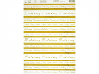 Einladung, gold - transp.-A4, transparent, 5er Pack2 