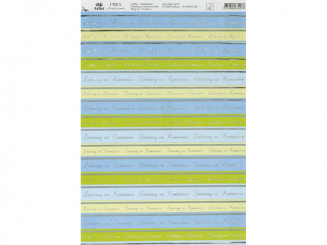 Einladung zur Kommunion blau-A4, selbstklebend, 5er Pack 