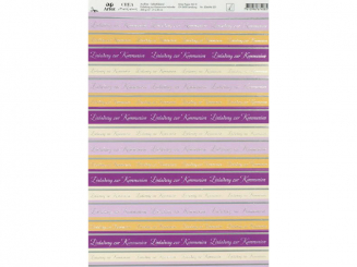 Einladung zur Kommunion holunder-A4, selbstklebend, 5er Pack 