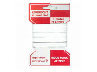 Elastic Kordel 10 mm 5 meter weiss 