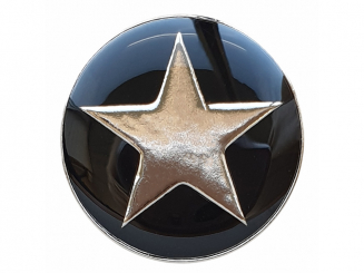 emailierter Sternenknöpf Vollmetall mit Öse - Größe: 20mm 