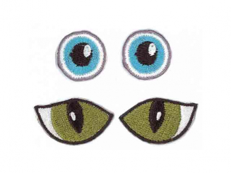 EYE SEE YOU Katzenaugen 2 Paar zum Aufbügeln 