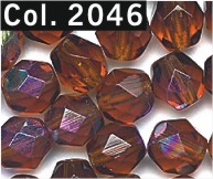 Facettenperlen 6 mm  braun 