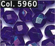 Facettenperlen 6 mm blau 