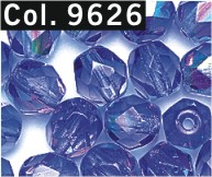 Facettenperlen 6 mm mittelblau 