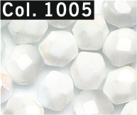 Facettenperlen 6 mm weiss 